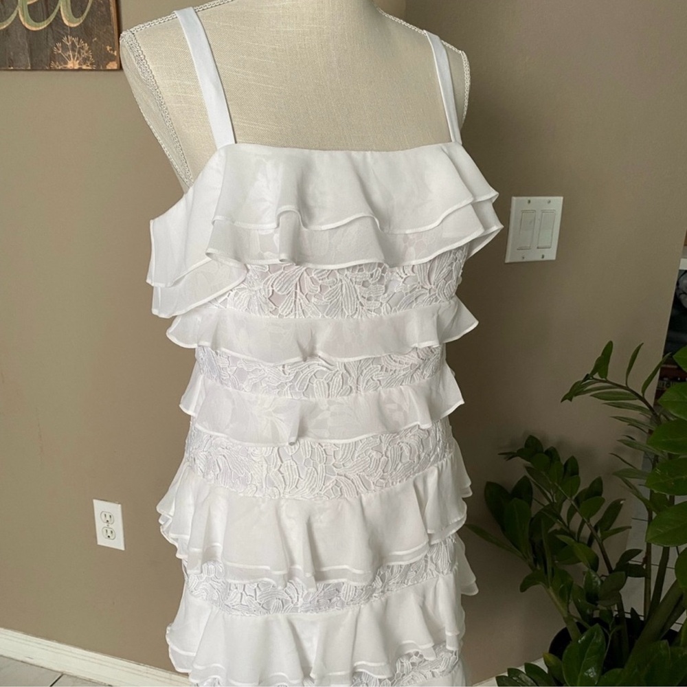 NWT Lilly Pulitzer Dress $248 Sleeveless 12 Resort White Ruffle Tiered Lace